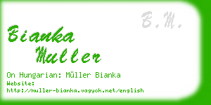 bianka muller business card